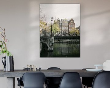 Amsterdamse grachten, analoge print van Michelle Wever