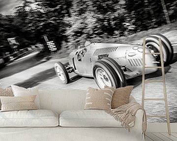 Auto Union Grand Prix Rennwagen Type C V16 driving at high speed by Sjoerd van der Wal Photography