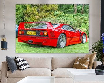 Ferrari F40 supercar in rood achteraanzicht van Sjoerd van der Wal