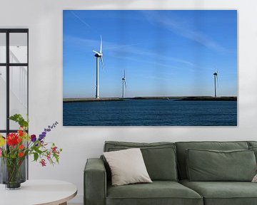 Windmolens voor het opwekken van duurzame energie in de provincie Zeeland van Robin Verhoef