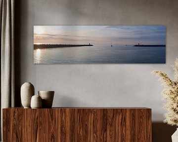 Panorama harbour head Scheveningen by Sjoerd van der Hucht