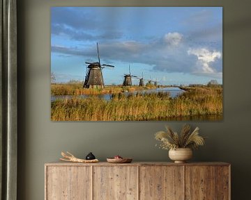 Rij molens Kinderdijk Nederland van My Footprints