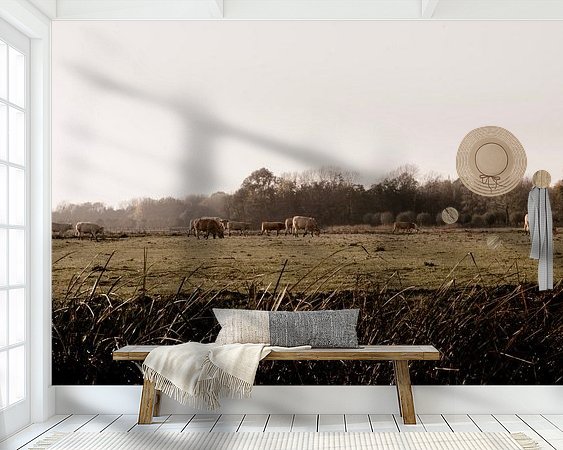 Voorbeeld van het werk in een kamer