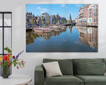 Cityscape on the Amstel with the Munttoren in Amsterdam by Eye on You