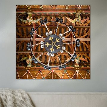 Een prachtig plafond van een middeleeuws kasteel