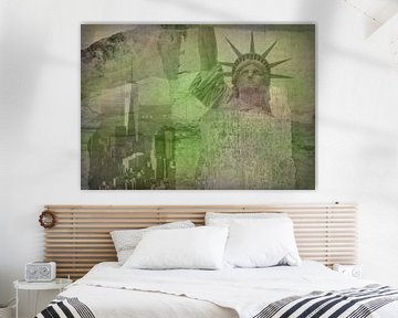 New York City Collage, grün (für andere Farben siehe Album-Collagen)