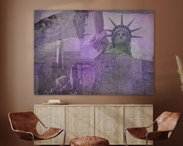 New York city Collage, purple (voor andere kleuren zie album collages)