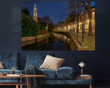 De Westsingel in Amersfoort in de avond van Dennisart Fotografie