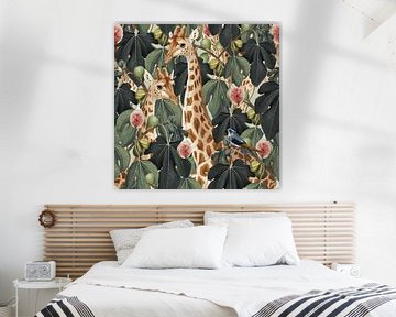 4 Giraffes van Marja van den Hurk