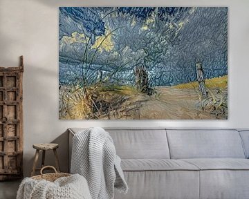DUNE LANDSCAPE INSPIRED BY VAN GOGH by Kelly Durieu