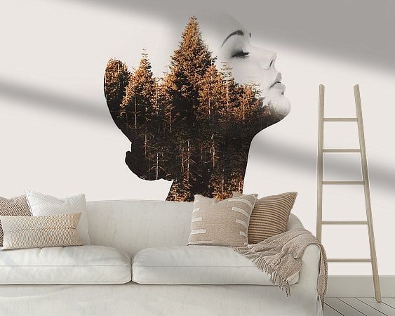 Voorbeeld van het werk in een kamer