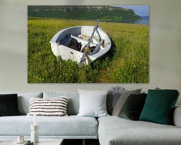 Rowing boat on a meadow by Babetts Bildergalerie