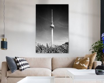 BERLIN TV-toren | Monochroom van Melanie Viola