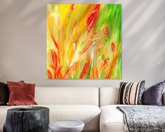 Voorbeeld van het werk in een kamer