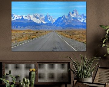 Road with snowy peaks Argentine Patagonia by My Footprints