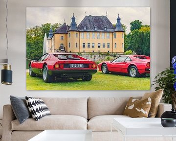 Ferrari 512 BB or Berlinetta Boxer Italian 1970s and Ferrari 308 GTB 1980s Italian sports cars on di by Sjoerd van der Wal Photography