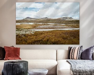 Kleurrijk panorama in Noorwegen, Scandinavië