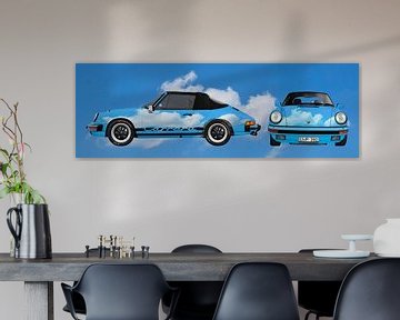 Porsche 911 Carrera 3.2 Cabrio in clouds