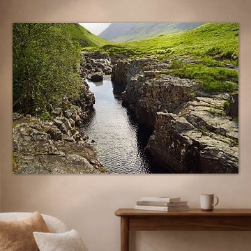 Rivierbedding bij Glen Coe Mountain Resort.
