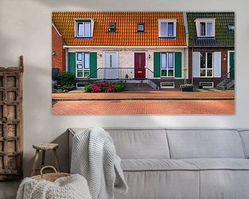 Huizen met bordes trap van Digital Art Nederland