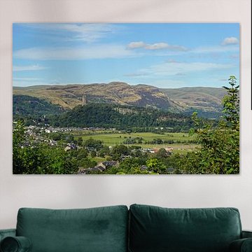 View over the city Stirling in Scotland.