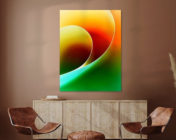 Voorbeeld van het werk in een kamer