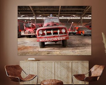 Brandweer - FORD F Firefighting classic cars by Jacqueline Ansorg