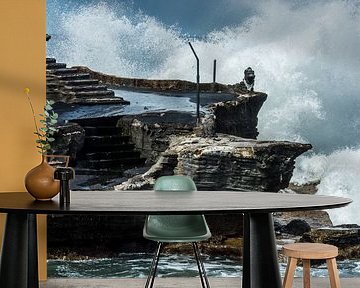 Fierce sea at Tanah Lot temple, Bali by Hugo Braun