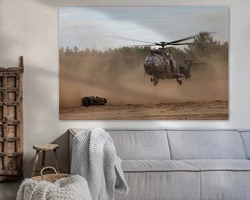 Cougar helicopter deploys to pick up soldiers by Mariska Bruin