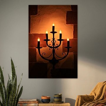 Kandelaar aan de muur