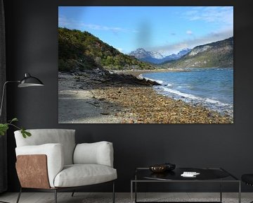 Lake and mountains in Tierra del Fuego Patagonia by My Footprints