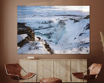 Gullfoss Waterval, IJsland, Europa van Alexander Ludwig