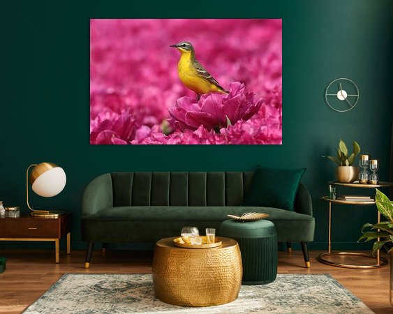 Voorbeeld van het werk in een kamer