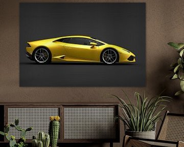 Lamborghini Huracan, gele Italiaanse Sportauto
