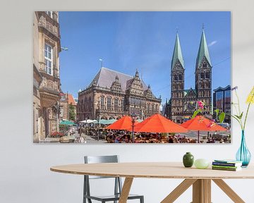Stadhuis en Dom van Bremen, Bremen, Duitsland van Torsten Krüger