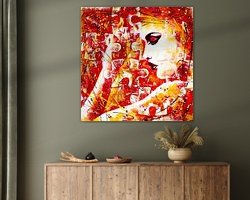 Voorbeeld van het werk in een kamer