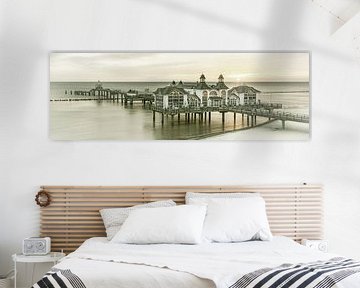 BALTIC SEA Sellin Pier during sunrise | vintage panorama by Melanie Viola