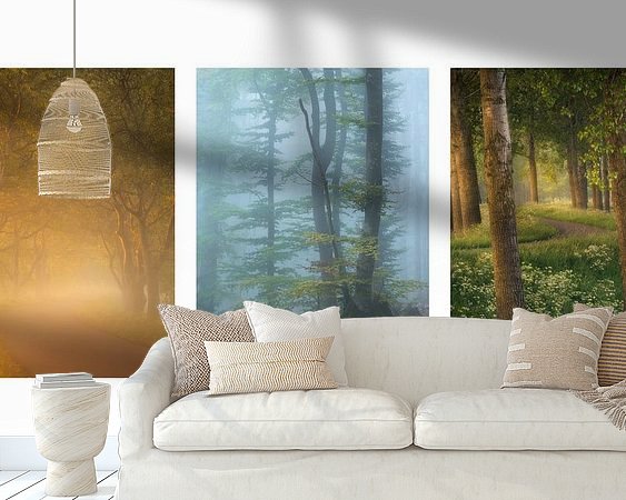 Voorbeeld van het werk in een kamer