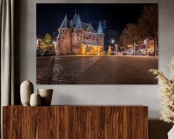 photo de nuit "De Waag" Amsterdam