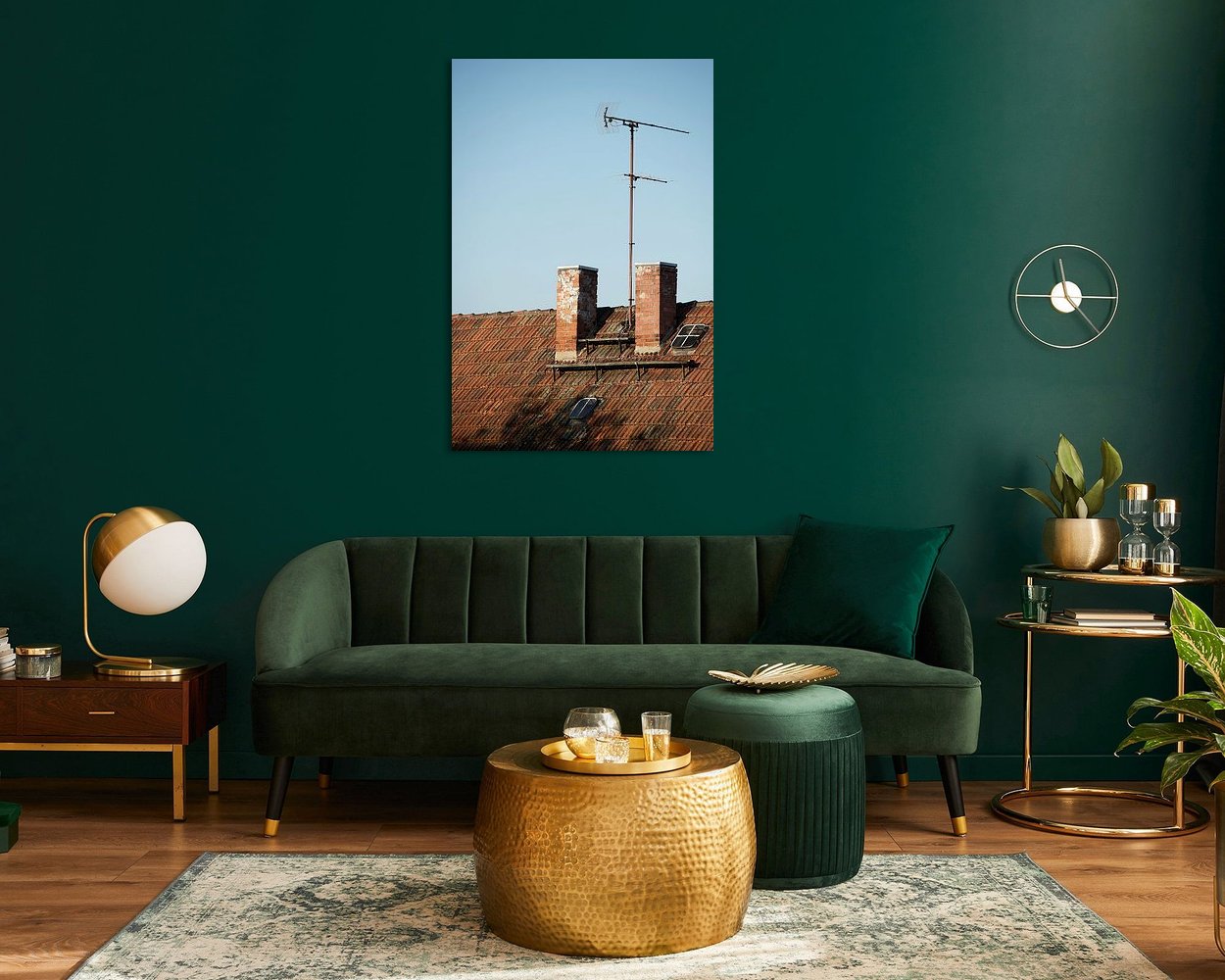 Voorbeeld van het werk in een kamer