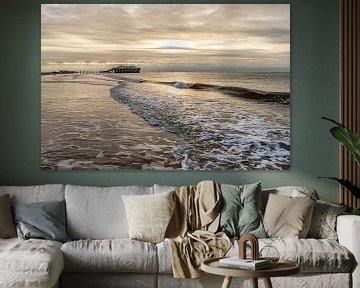 Gouden strand in Sankt Peter-Ording van Annett Mirsberger