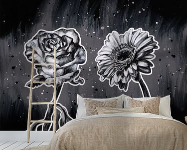 Voorbeeld van het werk in een kamer