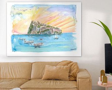 Amore in Ischia Italië met Castello Aragonese van Markus Bleichner