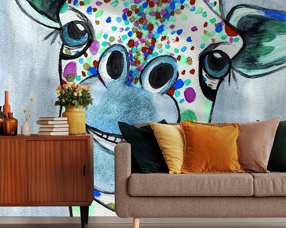Voorbeeld van het werk in een kamer