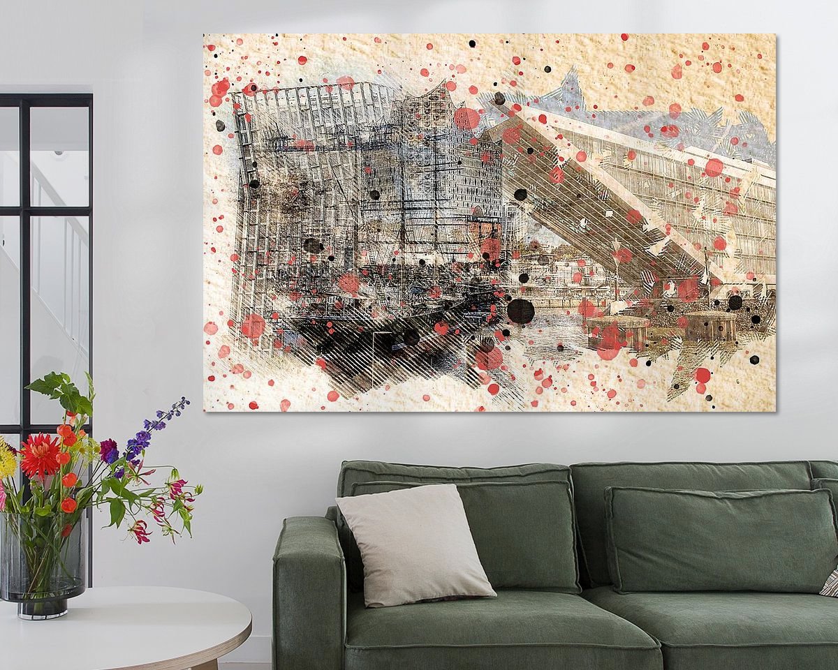 Voorbeeld van het werk in een kamer