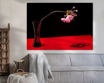 Japanese cherry in vase by Floris Kok