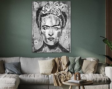 Frida Fleurs Noires et Blanches