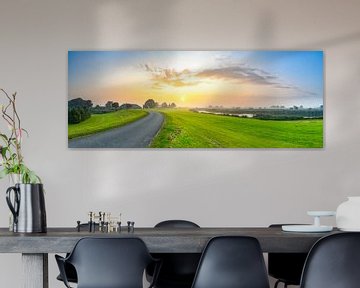 Zonsopgang over de IJsseldelta bij Kampen in Overijssel van Sjoerd van der Wal Fotografie