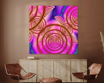 grafisches Muster ellipsoid 1 in Pink von Claudia Gründler