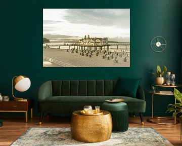 BALTIC SEA Sellin Pier during sunset | Vintage by Melanie Viola